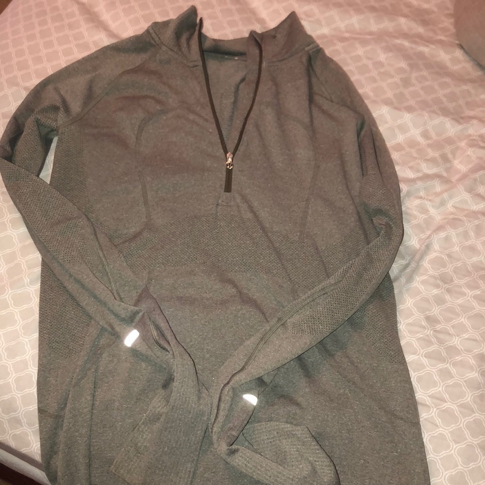 Lulu lemon quarter zip olive green